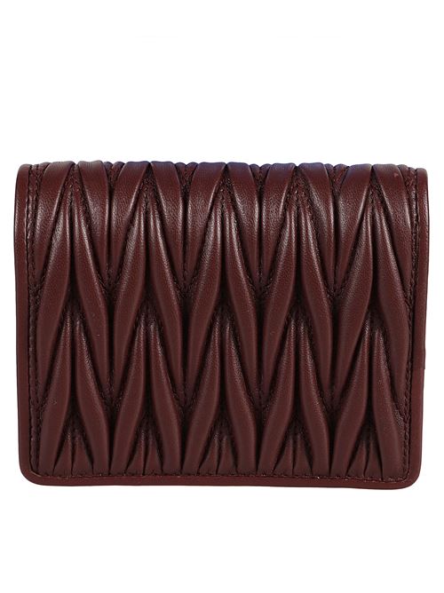 Portafoglio in nappa matelassè MIU MIU | 5MV204AFPPF0007